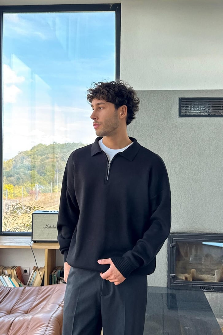 Half Zip Triko Kazak