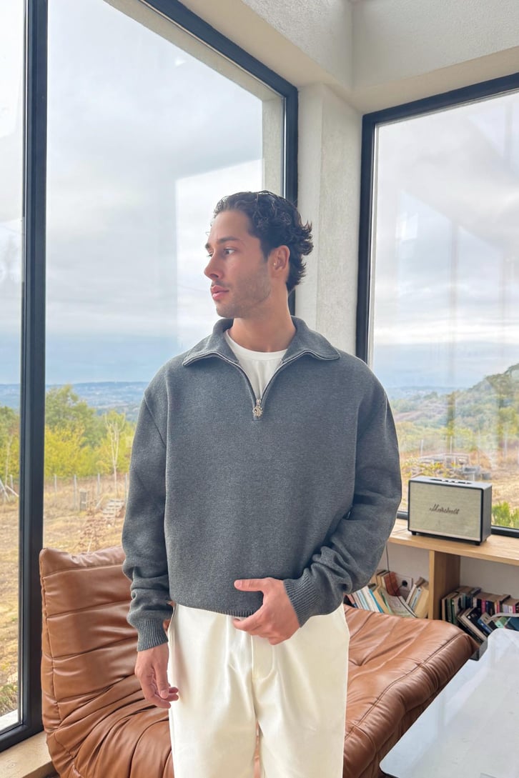 Half Zip Triko Kazak