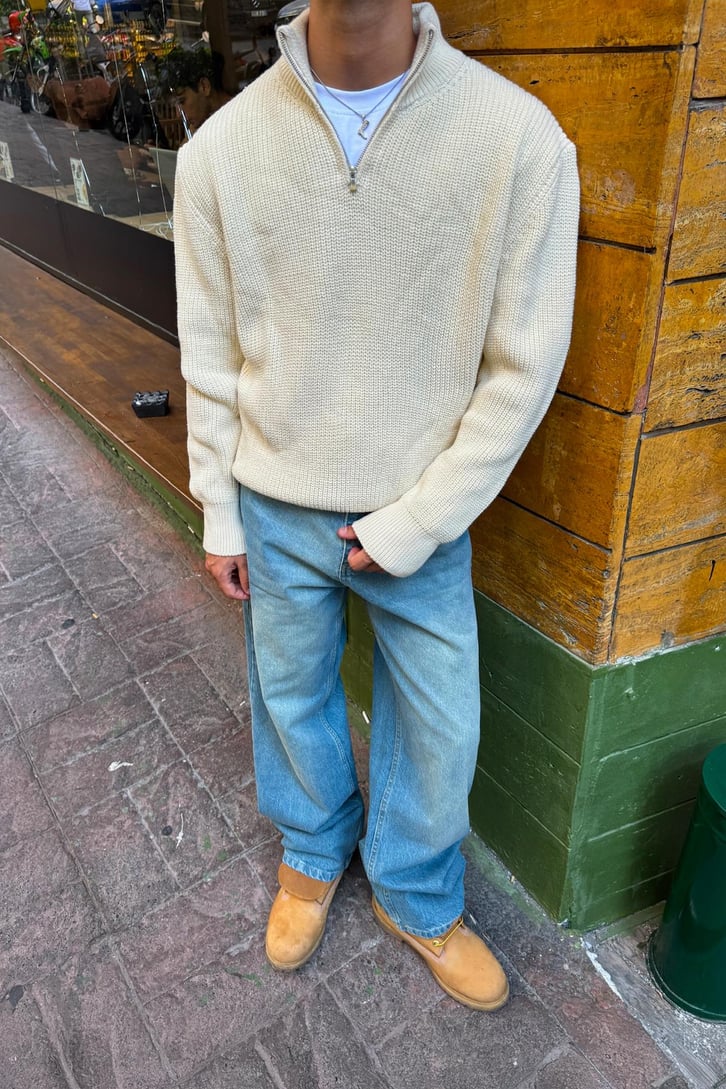 Half Zip Triko Kazak