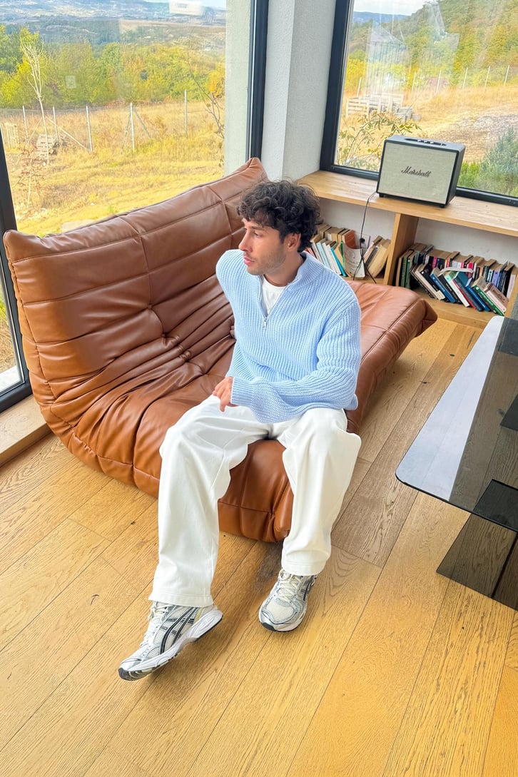 Half Zip Triko Kazak