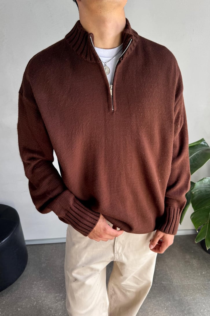 Half Zip Yarım Balıkçı Basic Kazak