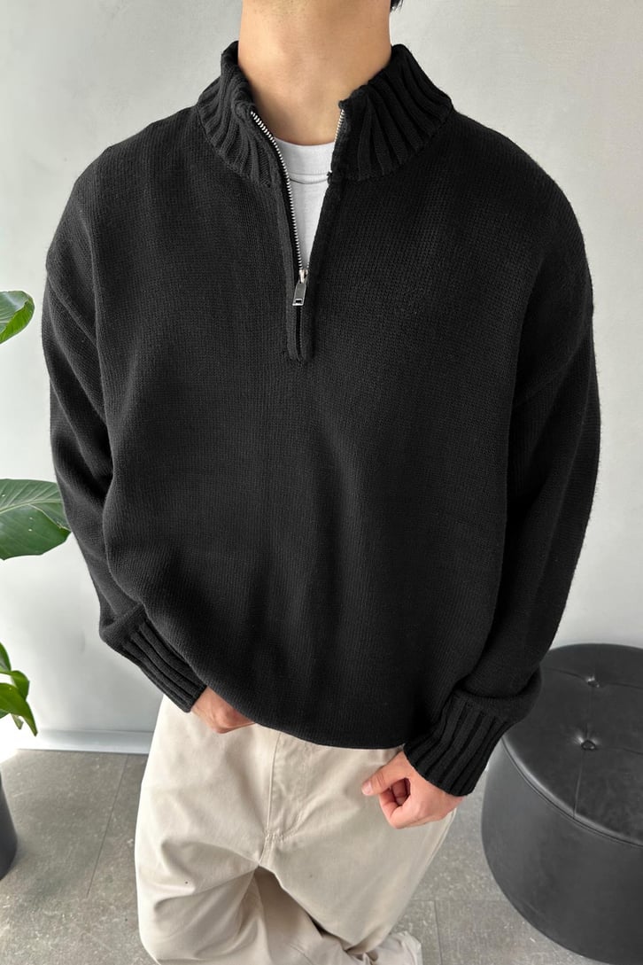 Half Zip Yarım Balıkçı Basic Kazak