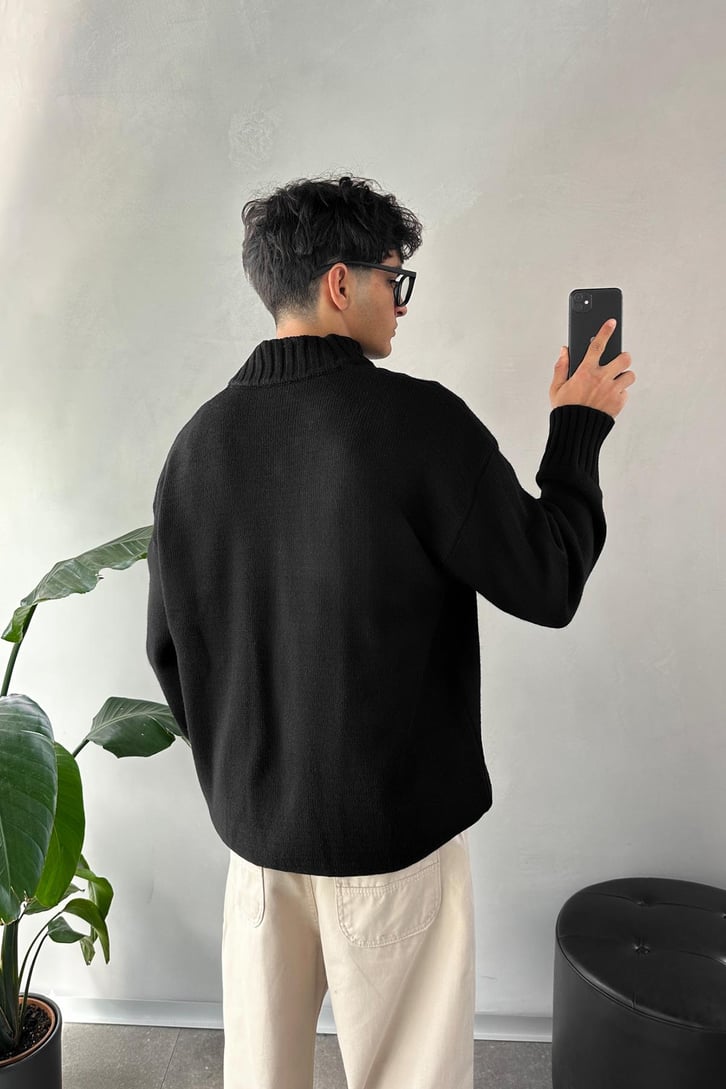 Half Zip Yarım Balıkçı Basic Kazak