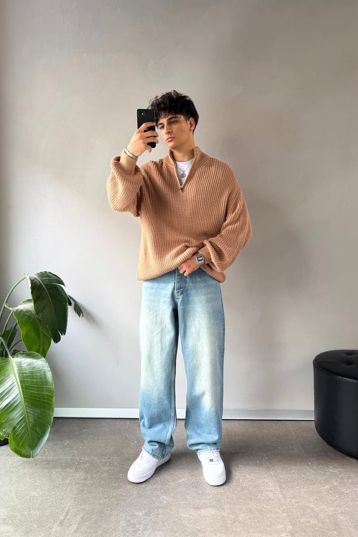Half Zip Yarım Balıkçı Triko Kazak