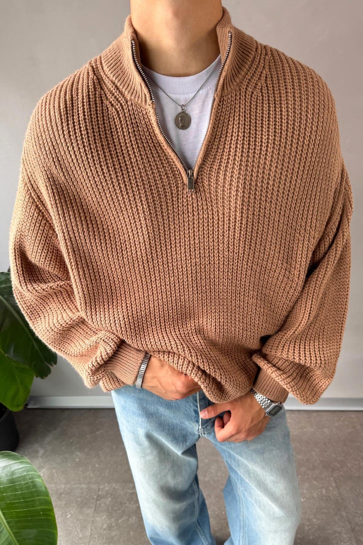Half Zip Yarım Balıkçı Triko Kazak