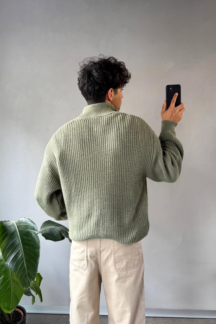 Half Zip Yarım Balıkçı Triko Kazak