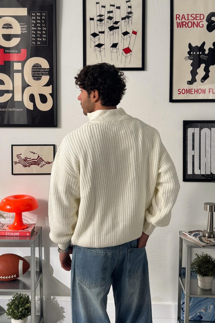 Half Zip Yarım Balıkçı Triko Kazak