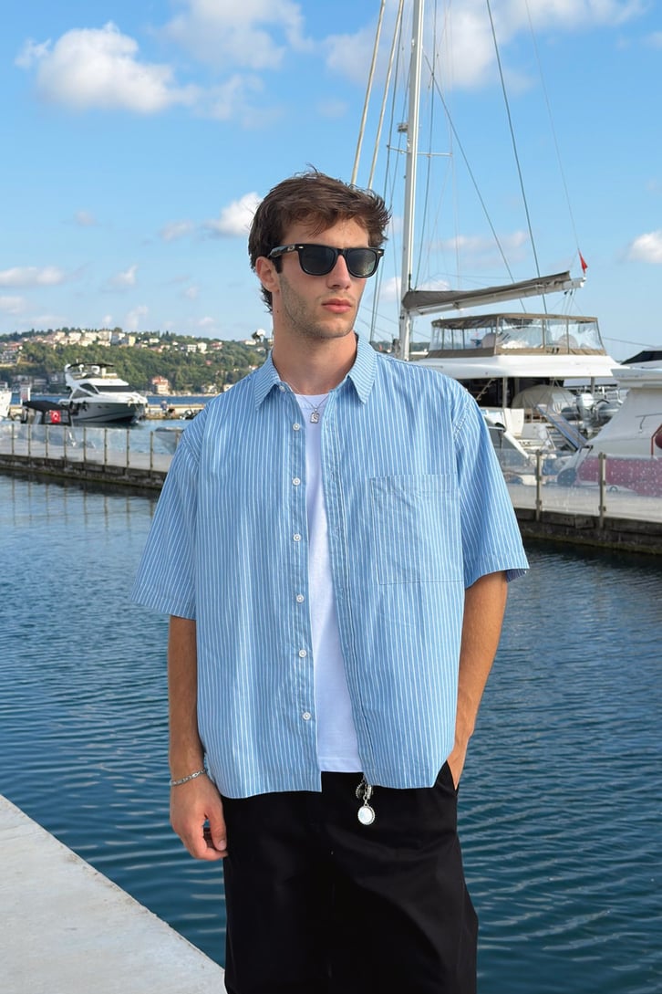 Harbor Oversized Striped Shirt