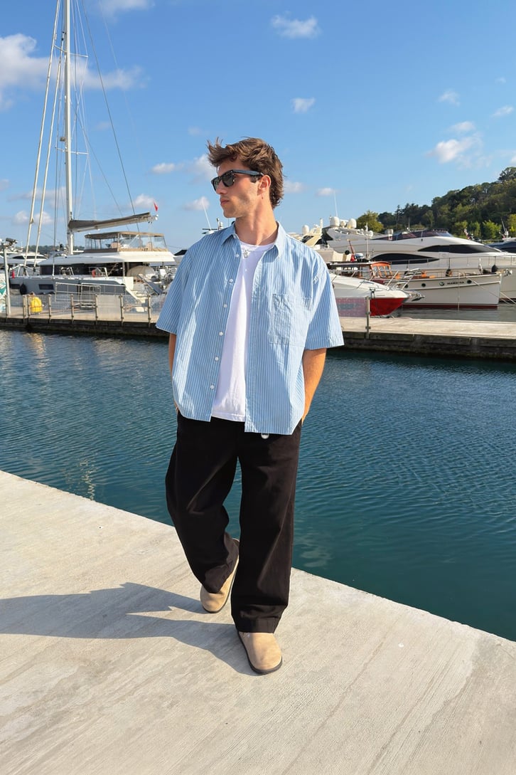 Harbor Oversized Striped Shirt