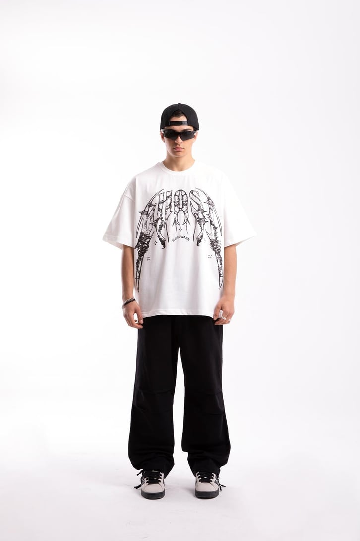 Hardware Baskılı Oversize Tshirt