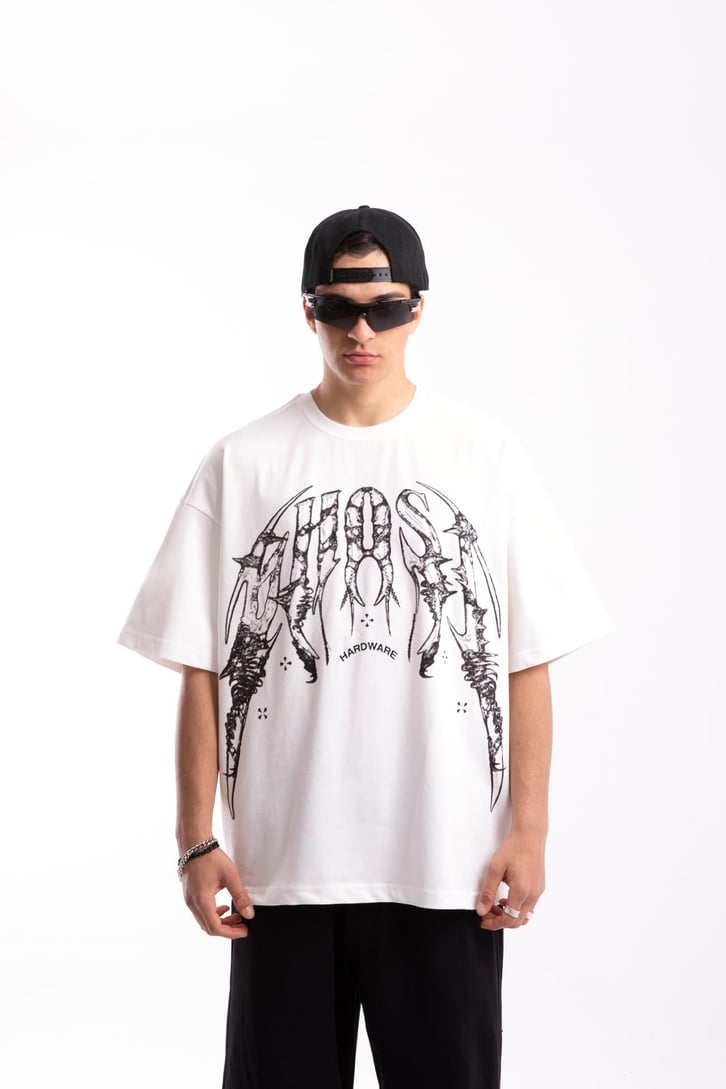 Hardware Baskılı Oversize Tshirt