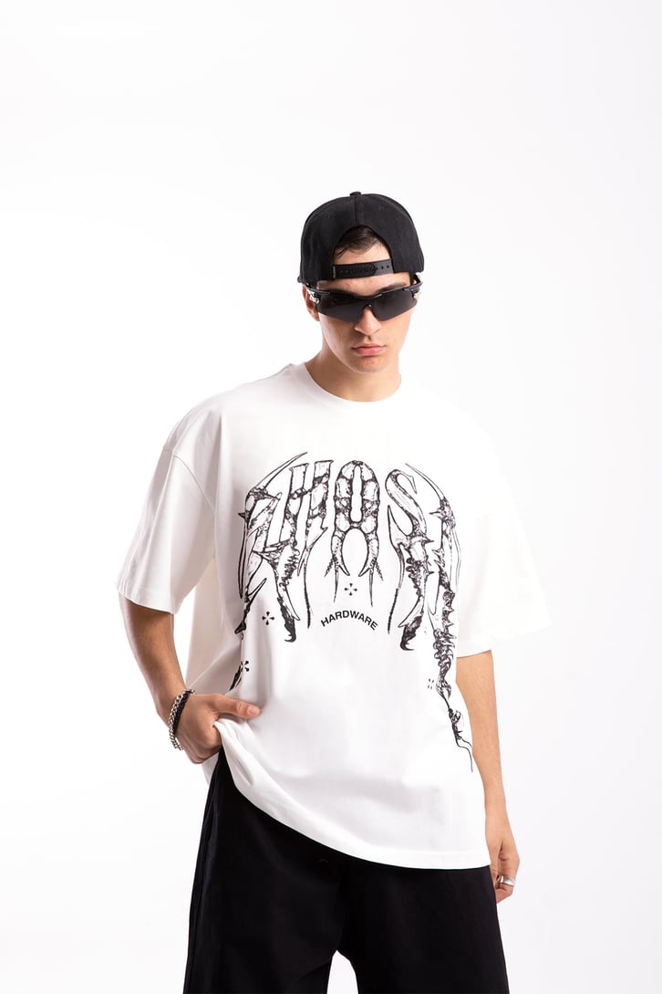 Hardware Baskılı Oversize Tshirt