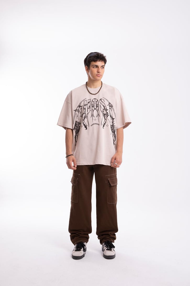 Hardware Baskılı Oversize Tshirt