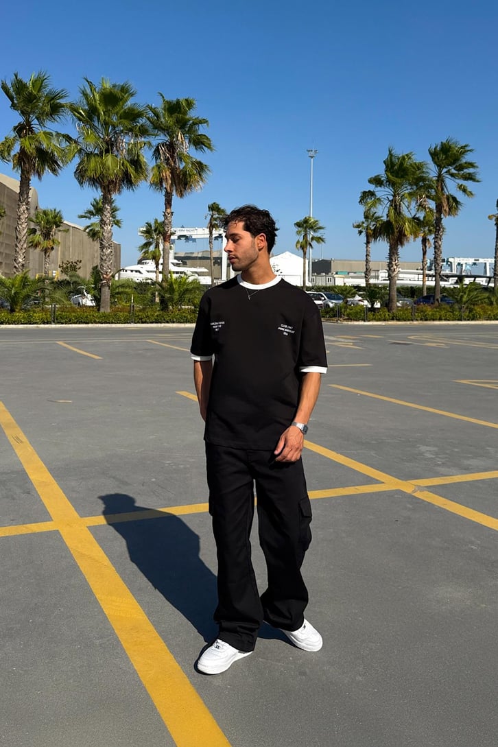 Harlem Baskılı Oversize Tişört
