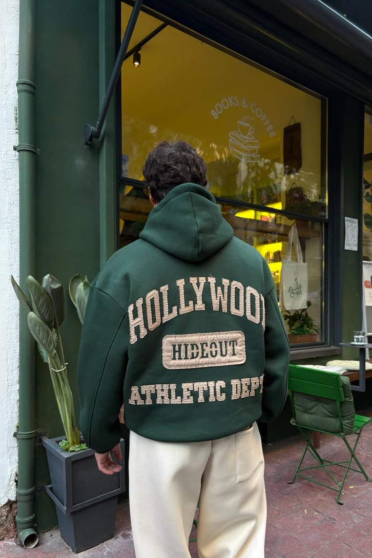 Hollywood Nakışlı Hoodie