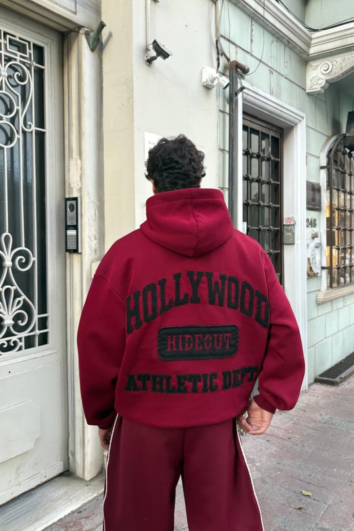 Hollywood Nakışlı Hoodie