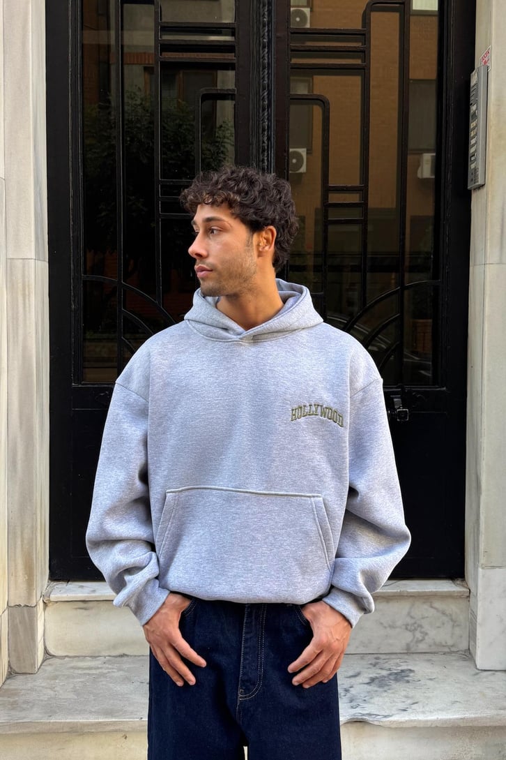 Hollywood Nakışlı Hoodie
