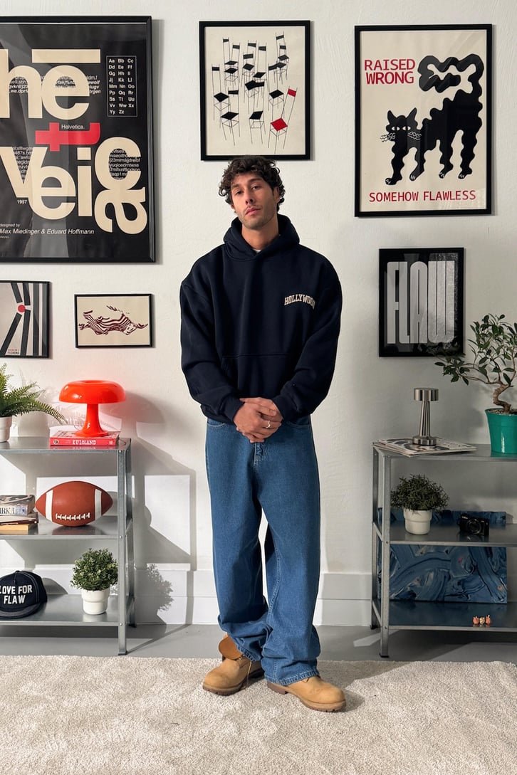 Hollywood Nakışlı Hoodie