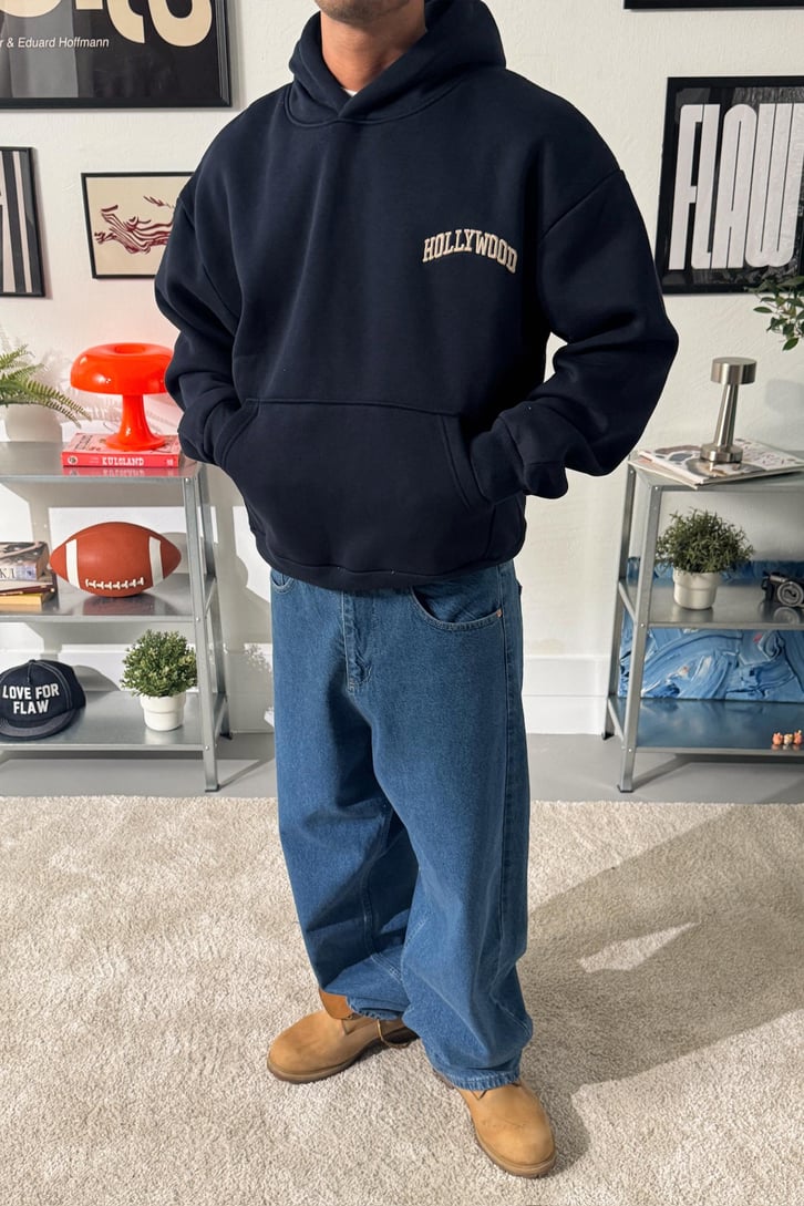 Hollywood Nakışlı Hoodie