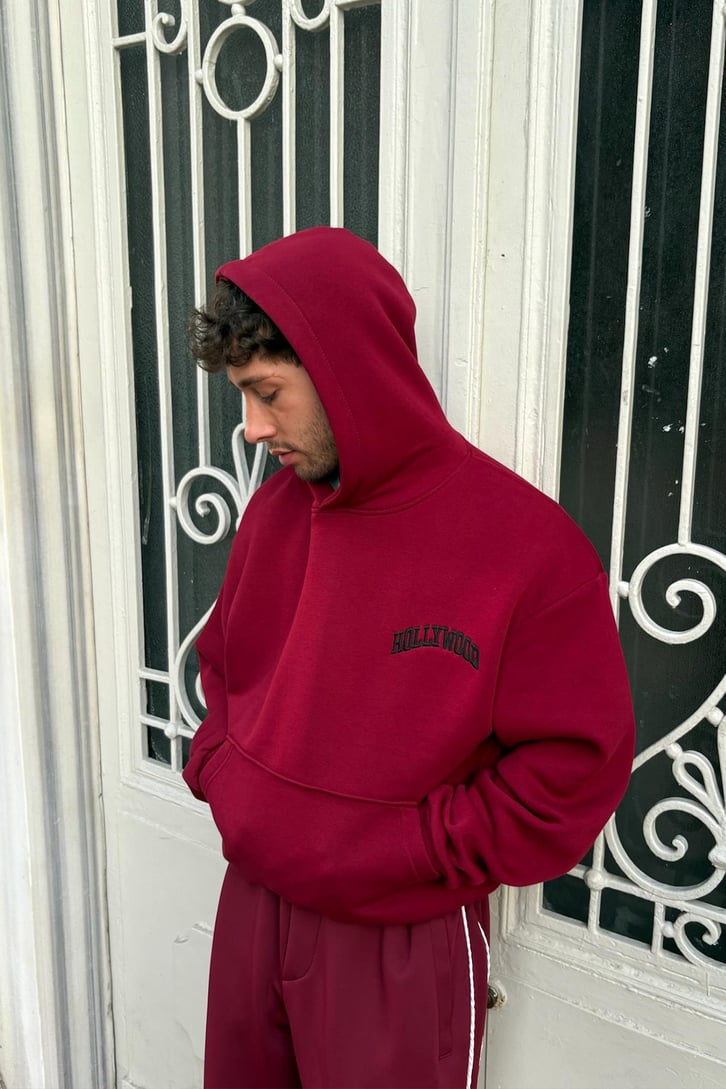 Hollywood Nakışlı Hoodie