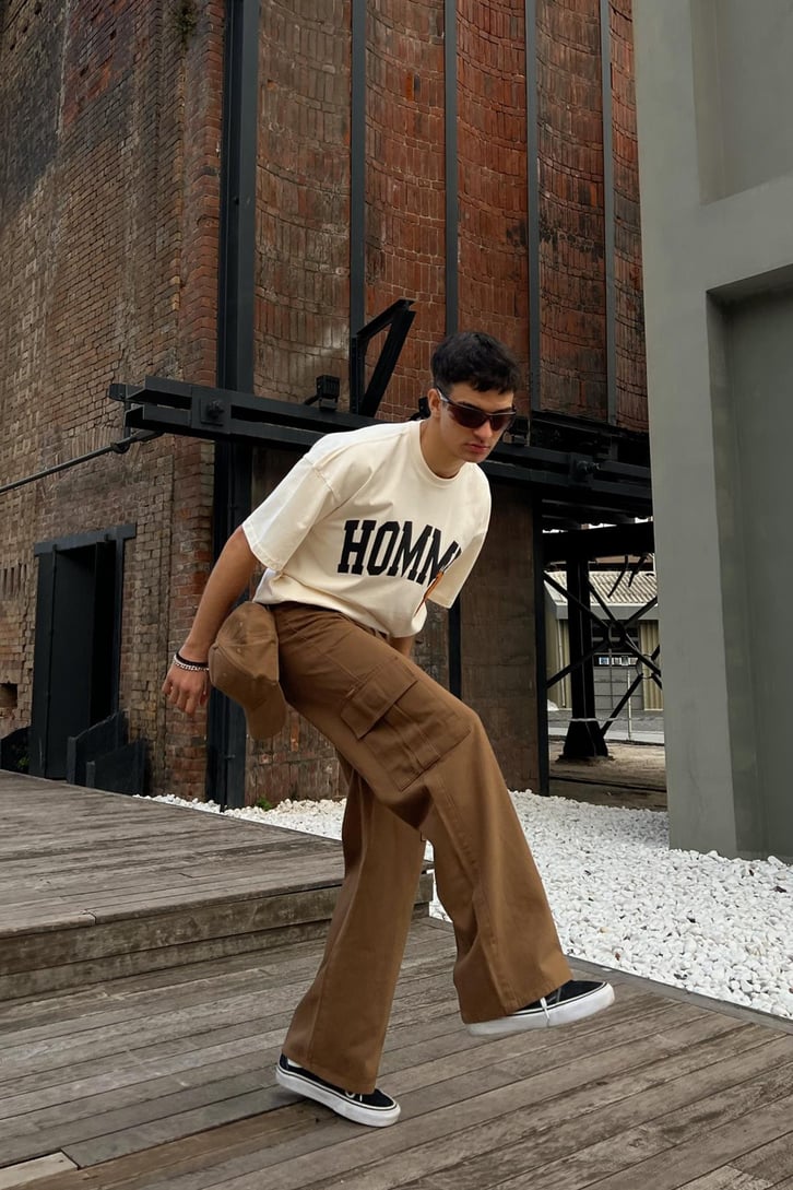 Homme Nakış Detaylı Oversize Tshirt