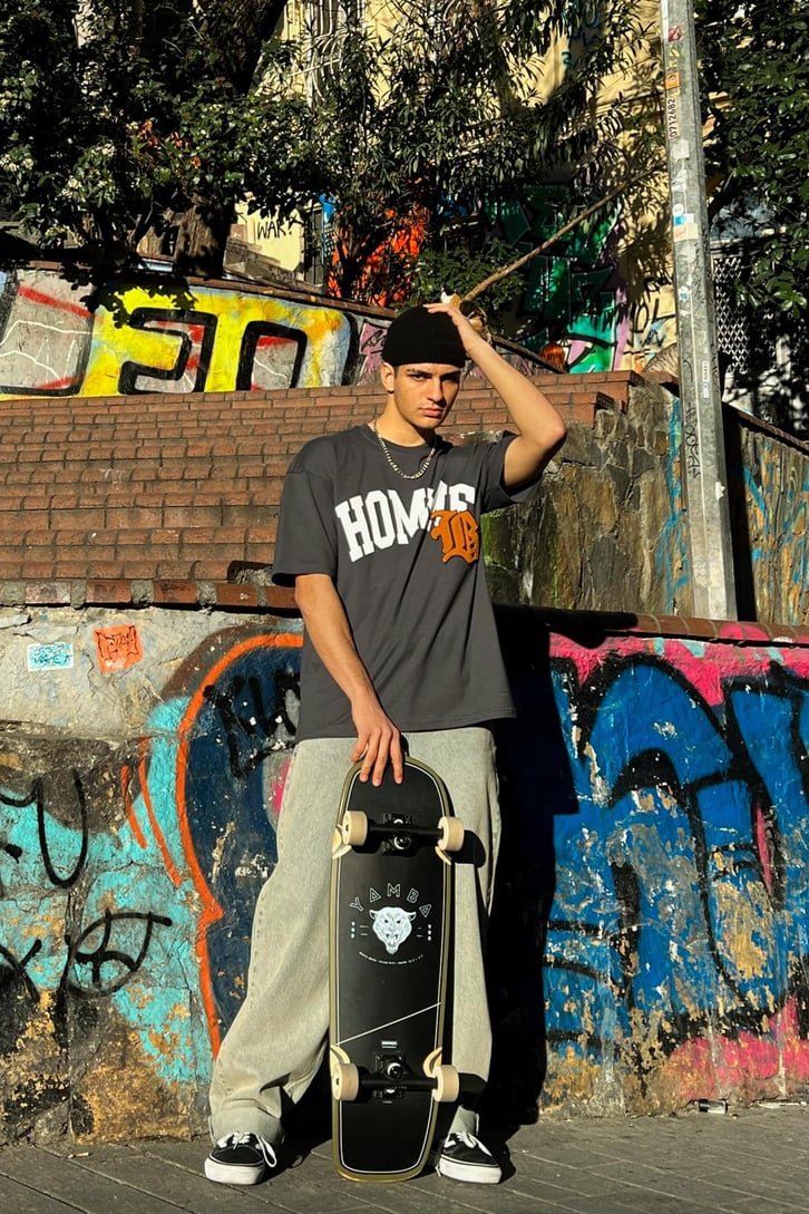 Homme Nakış Detaylı Oversize Tshirt