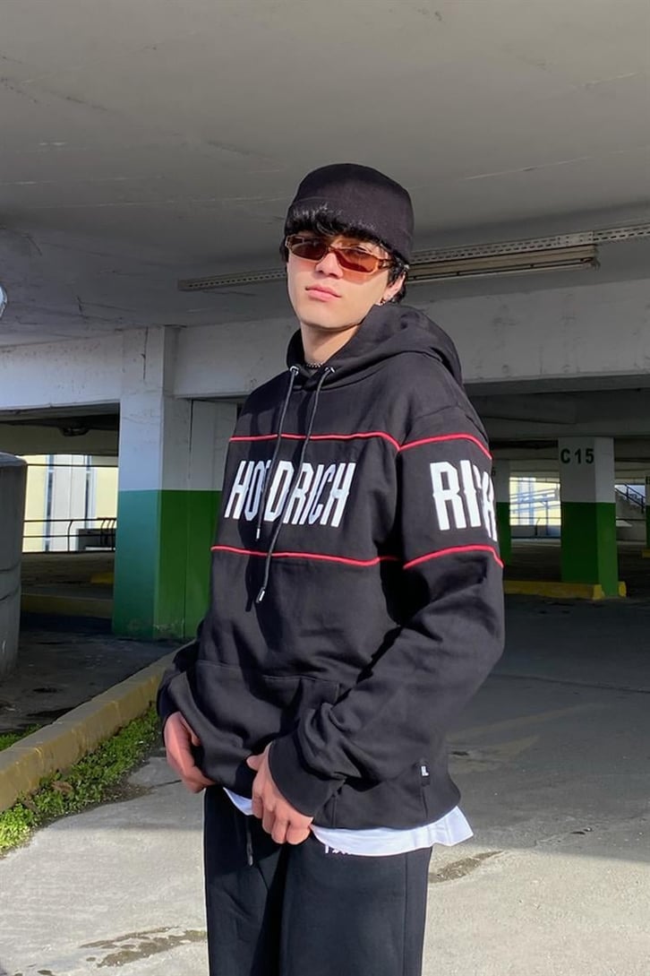 Hoodrick Printed Regular Fit Hoodie