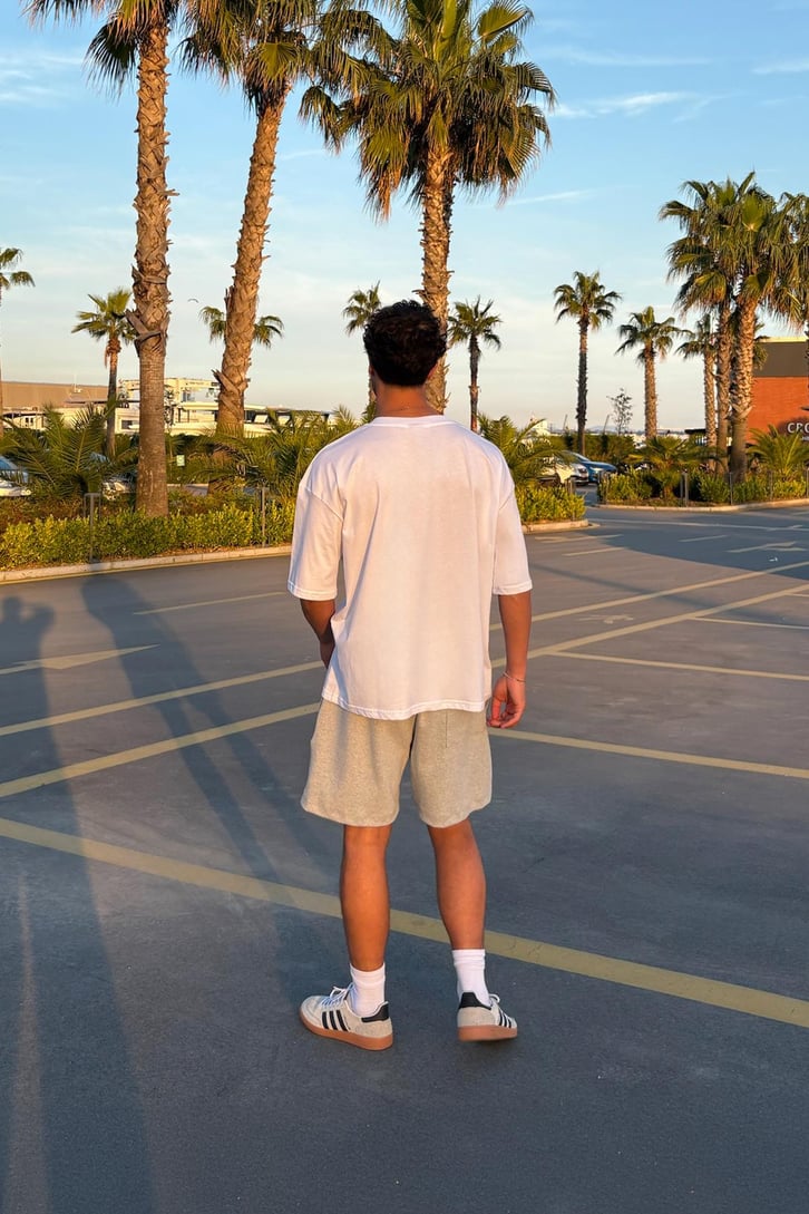 Humans Baskılı Oversize Tişört