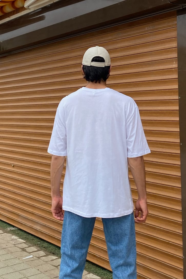 I Don't Sleep Baskılı Oversize Tshirt