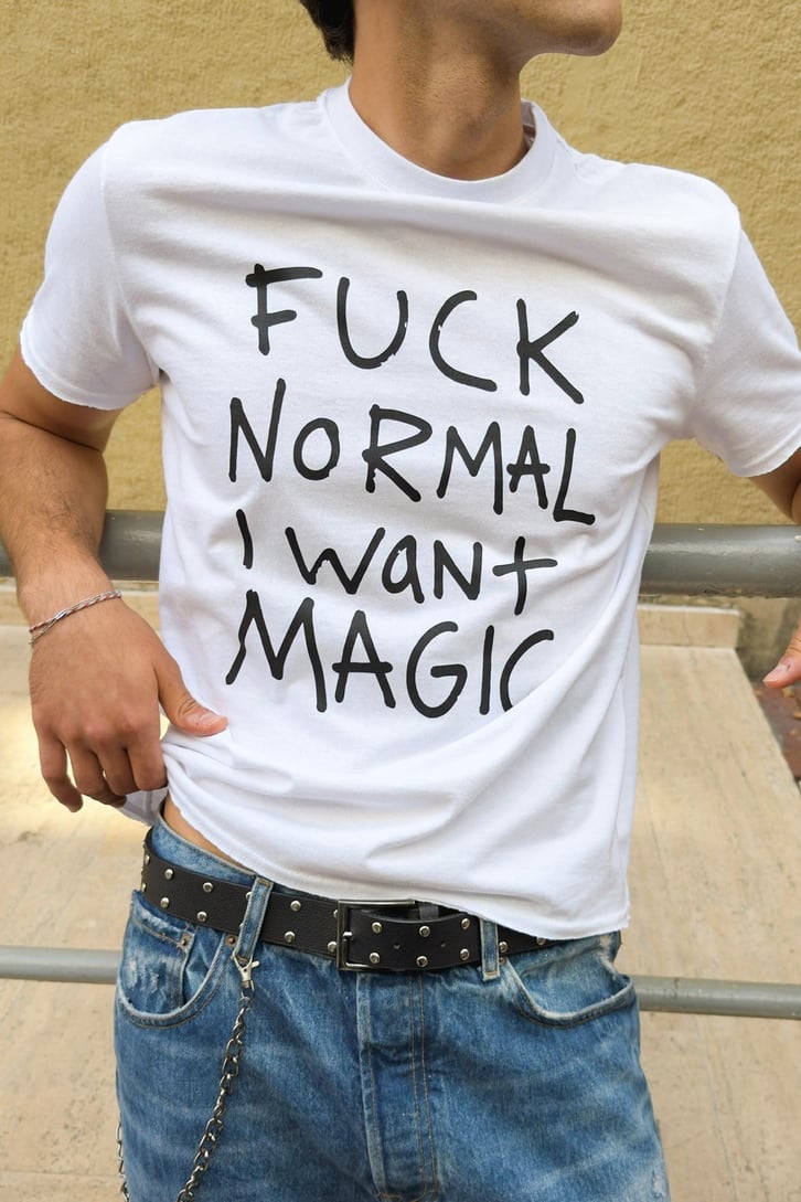 I Want Magic Baskılı Boxy Fit Tişört