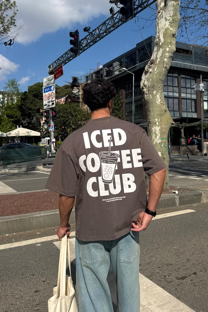 Iced Coffe Club Baskılı Tişört