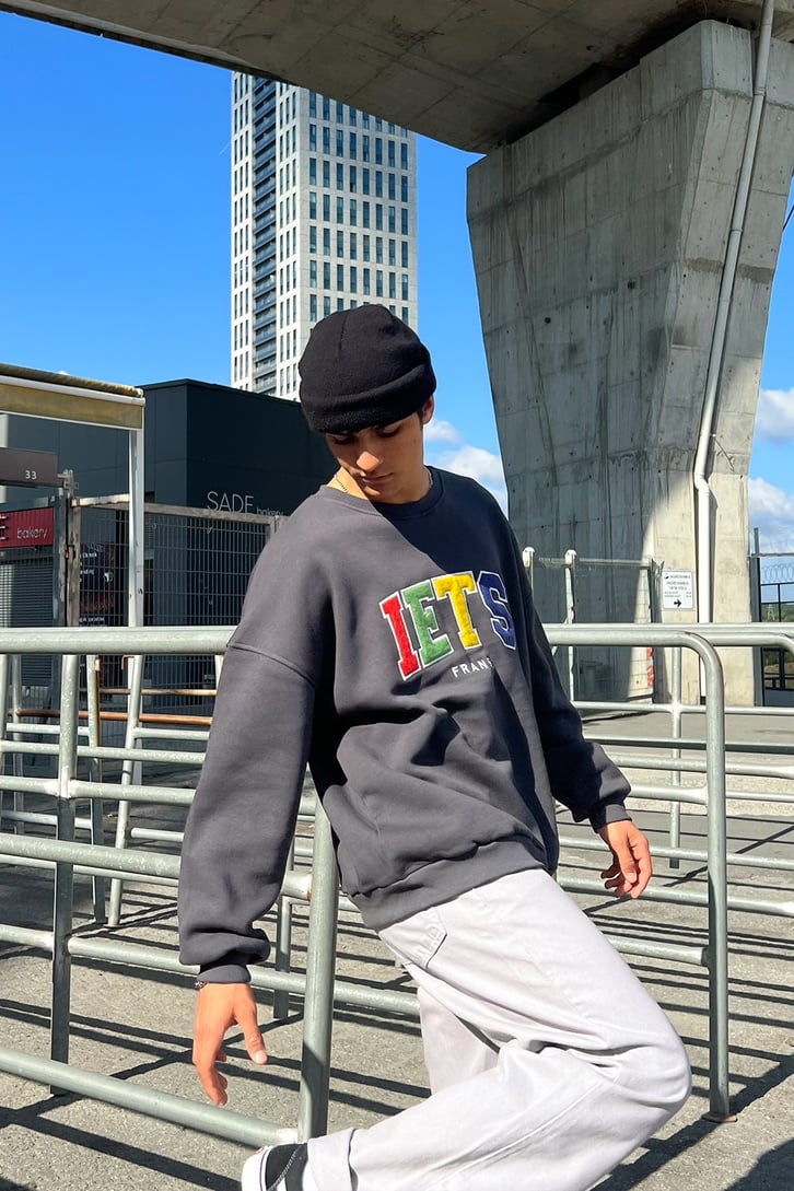 IETS Nakışlı Oversize Sweatshirt
