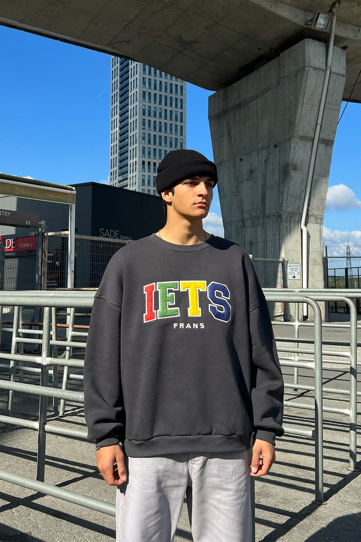 IETS Nakışlı Oversize Sweatshirt