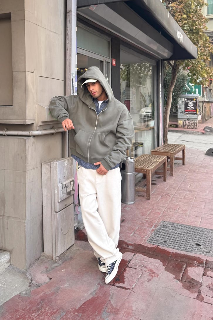 Illıcıt Bloc Countiyman Nakışlı Fermuarlı Hoodie