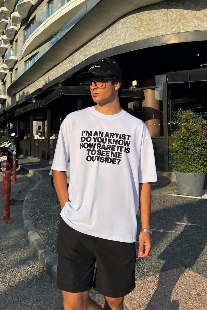 I'm an Artist Baskılı Oversize Tişört