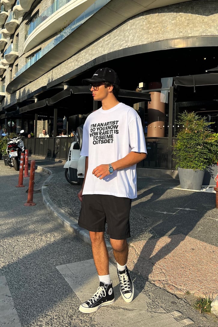 I'm an Artist Baskılı Oversize Tişört