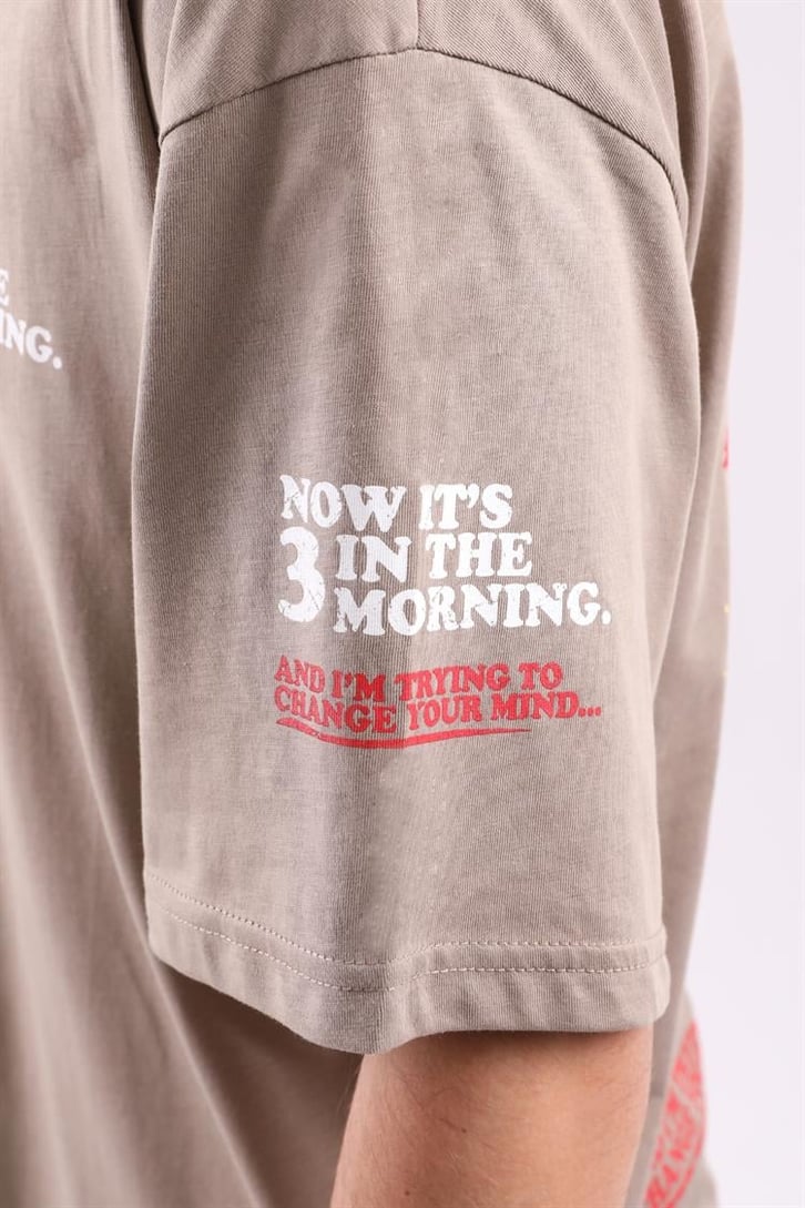 In The Morning Baskılı Oversize Tshirt