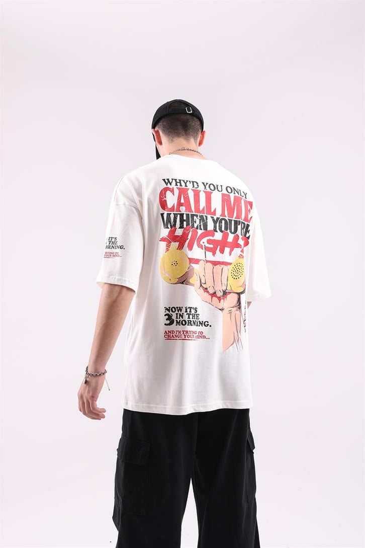 In The Morning Baskılı Oversize Tshirt