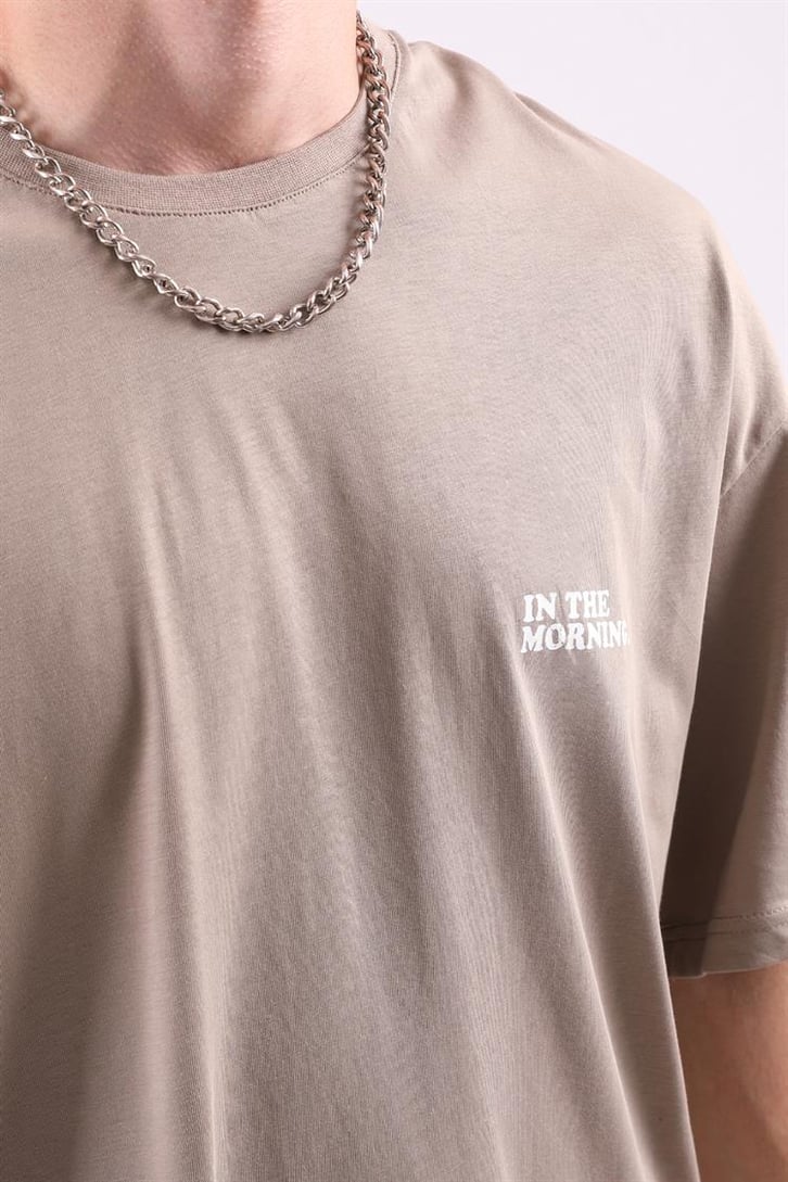 In The Morning Baskılı Oversize Tshirt