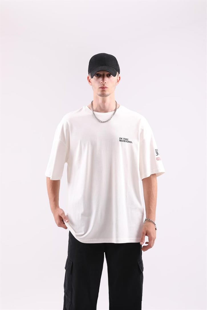 In The Morning Baskılı Oversize Tshirt