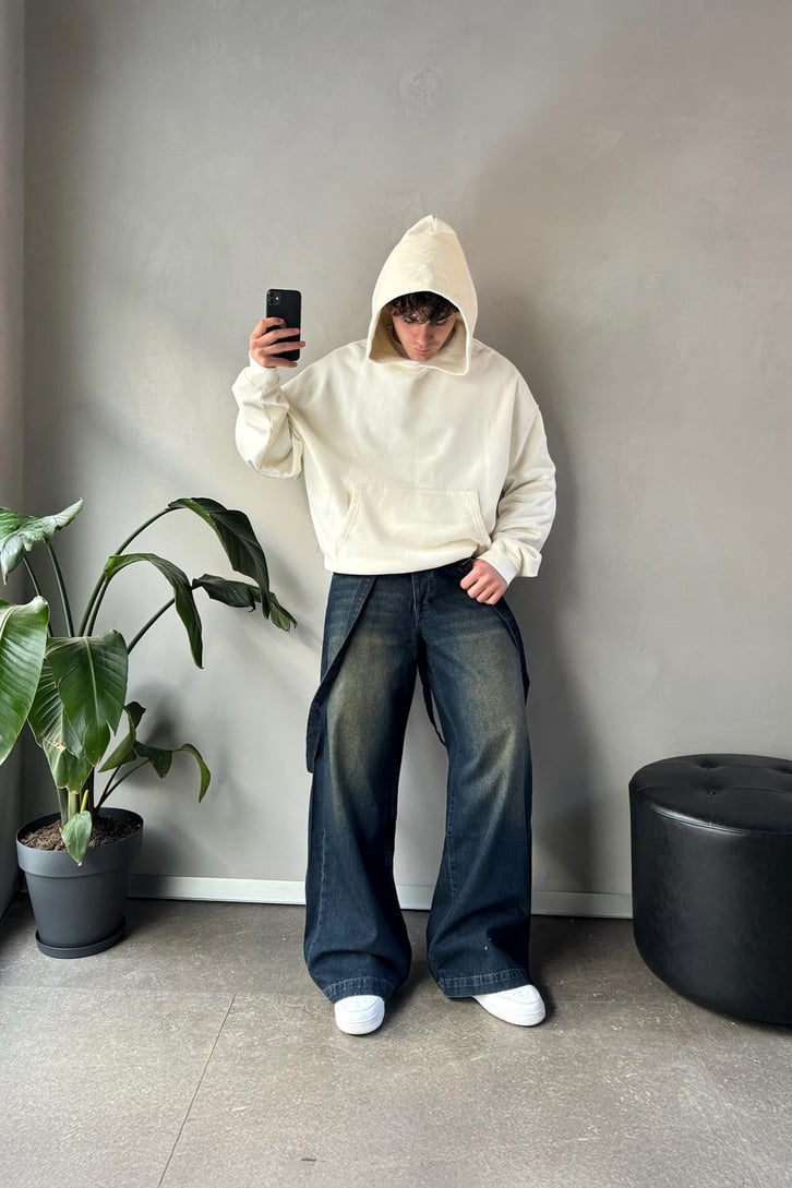İp Detay Baggy Pantolon