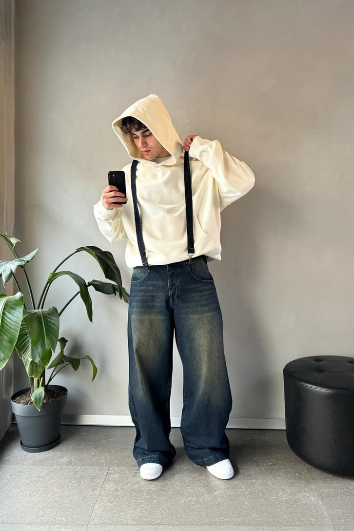 İp Detay Baggy Pantolon