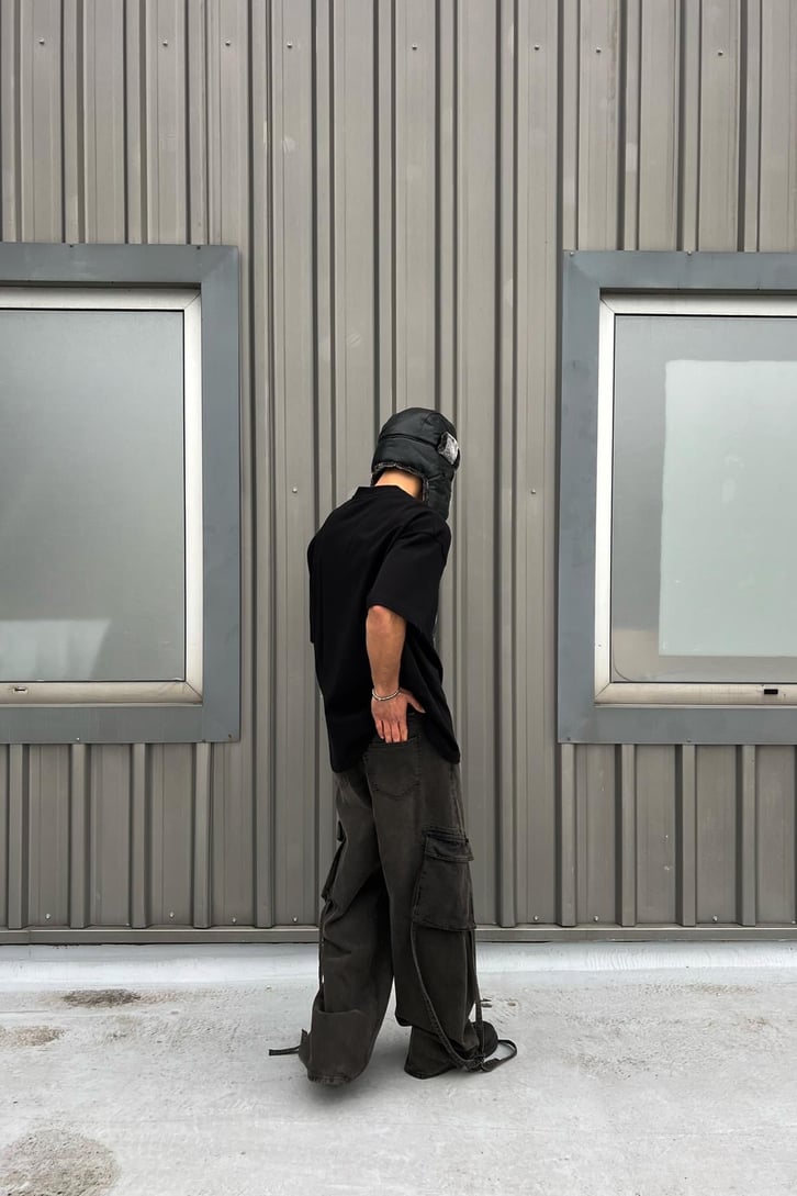 İp Detaylı Cargo Pocket Baggy Jean