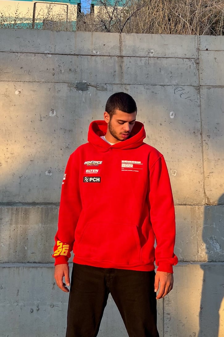 Iron Force Racing Kırmızı Sweatshirt