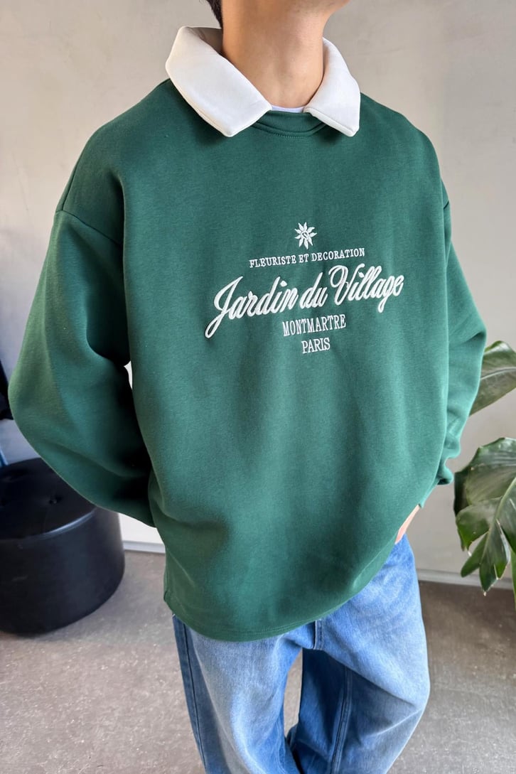 Jardin Du Village Polo Yaka Sweatshirt