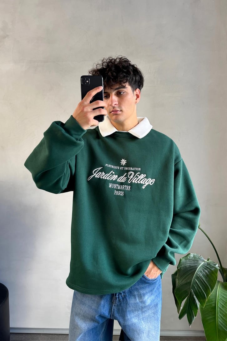 Jardin Du Village Polo Yaka Sweatshirt