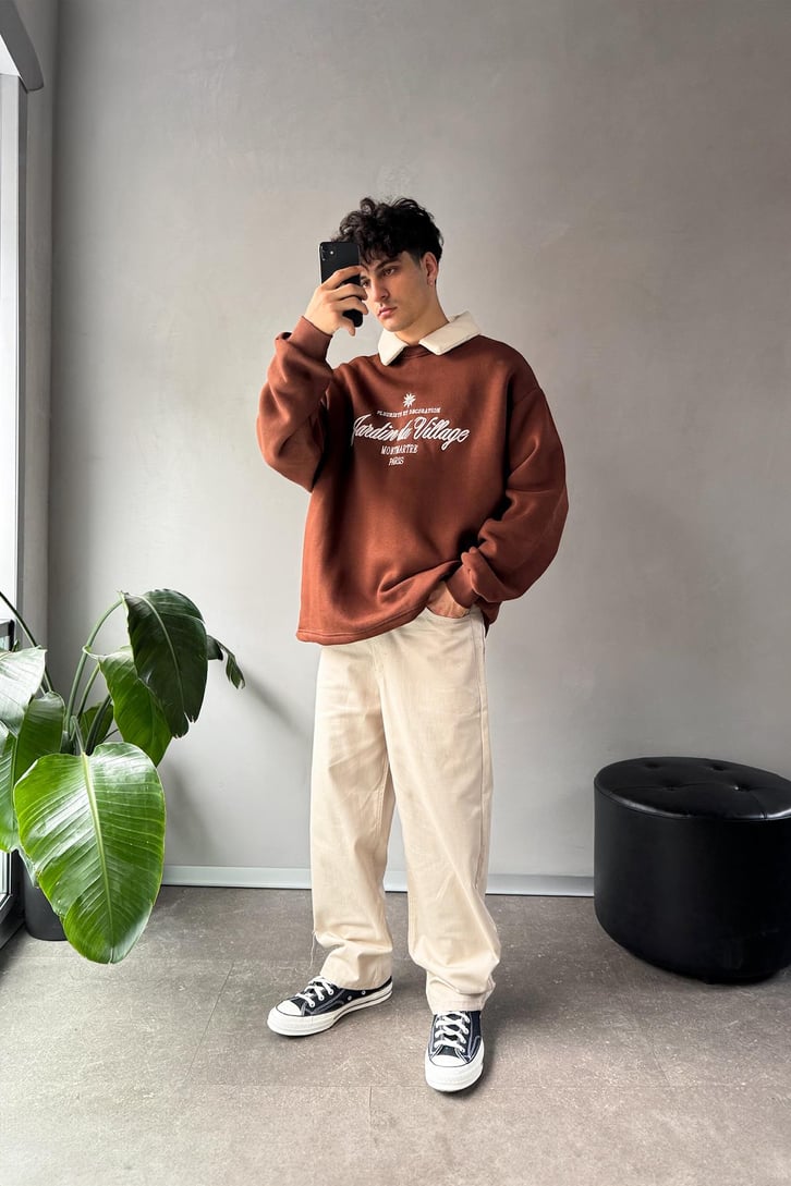 Jardin Du Village Polo Yaka Sweatshirt