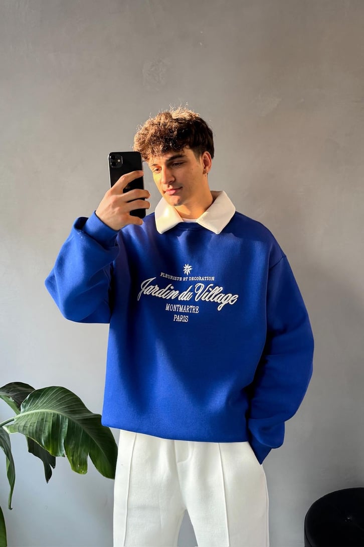 Jardin Du Village Polo Yaka Sweatshirt