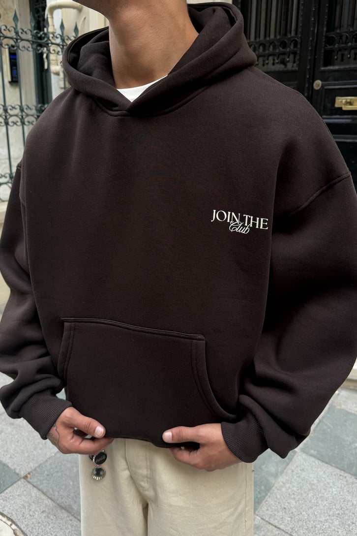 Join The Clup Baskılı Hoodie