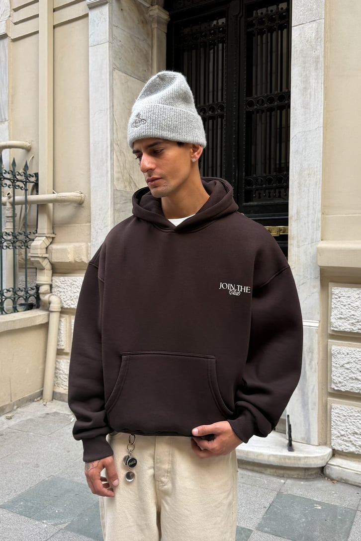Join The Clup Baskılı Hoodie